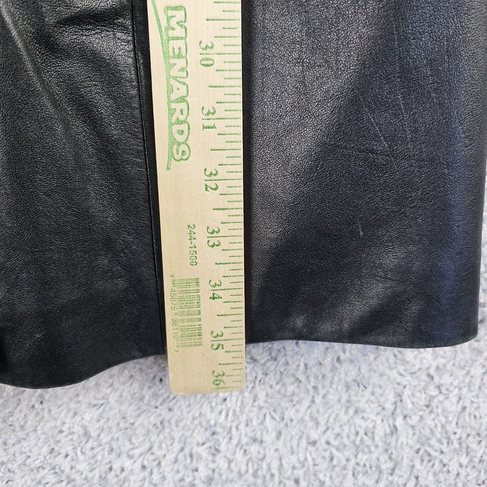 Vintage 90s Pelle Studio Wilsons Leather Beltless Trench Coat Jacket Sz Large - Picture 3 of 11
